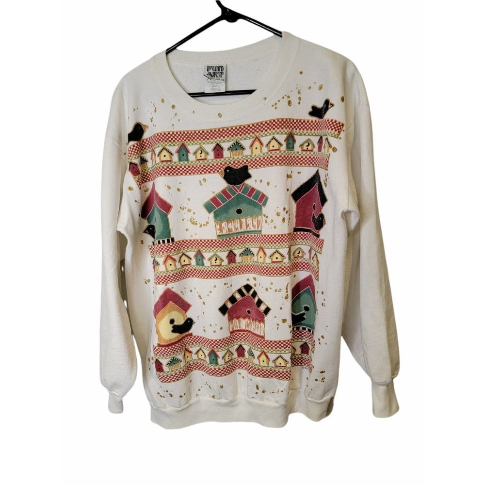 Vintage 1994 Fun Art Size XL Birdhouse Sweatshirt